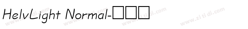HelvLight Normal字体转换